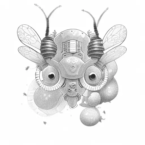 children names being Buse, Ela, and Efe. Incorporate bee. tattoo design idea