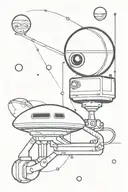 an alien , a CCTV camera facing the alien , a lock with wifi signals , a spaceship,  some planets at the end earth tattoo design idea