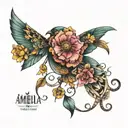 Amelia Amari R tattoo design idea