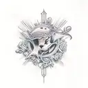 Cristian child name tattoo design idea