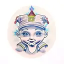 Cristian child name tattoo design idea