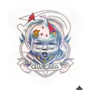 Cristian child name tattoo design idea