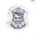 Cristian child name tattoo design idea