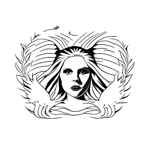 The song born to die about lana del rey tattoo design idea