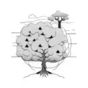 tree with two sides tattoo design idea