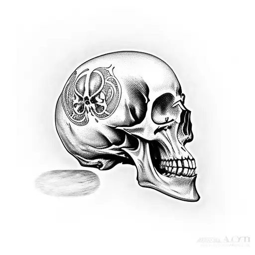 An intricate design of crossed welding torches and skulls tattoo design idea