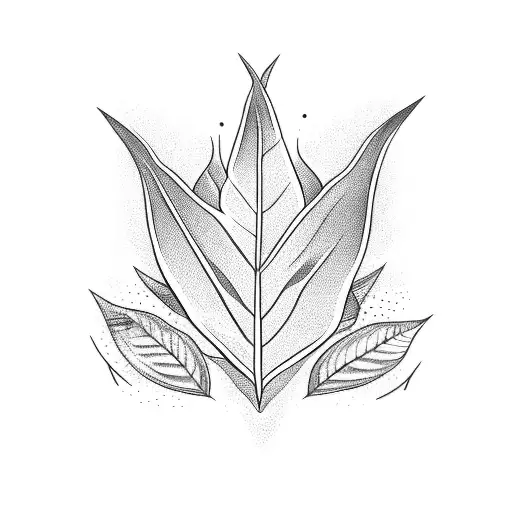 A corn with leaves  tattoo design idea