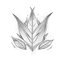 A corn with leaves  tattoo design idea