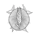 A corn with leaves  tattoo design idea
