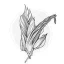 A corn with leaves  tattoo design idea