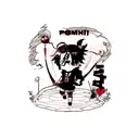 Obito Uchiha Kunai tattoo design idea