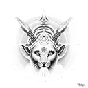 shiva holding damru tattoo design idea