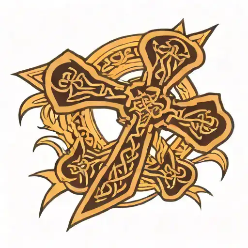Celtic cross  tattoo design idea