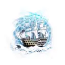 pirate ghost ship tattoo design idea