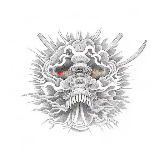polvo do álbum do red hot chili Peppers de 1996 na cor laranja  tattoo design idea