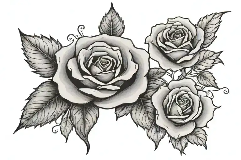 Kimberly in cursive with a black rose underneath  tattoo design idea