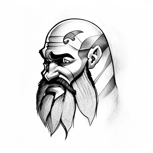 Kratos from God of war tattoo design idea