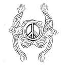 Peace Hand  tattoo design idea