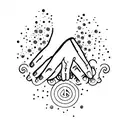 Peace Hand  tattoo design idea