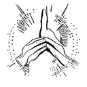 Peace Hand  tattoo design idea