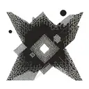 An abstract geometric tattoo inspired by computer coding patterns tattoo design idea