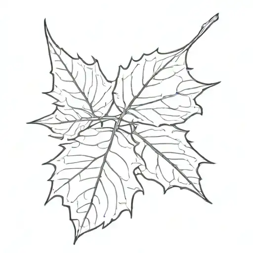 sycamore leaf and seed tattoo design idea