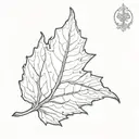 sycamore leaf and seed tattoo design idea