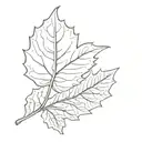 sycamore leaf and seed tattoo design idea