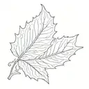 sycamore leaf and seed tattoo design idea