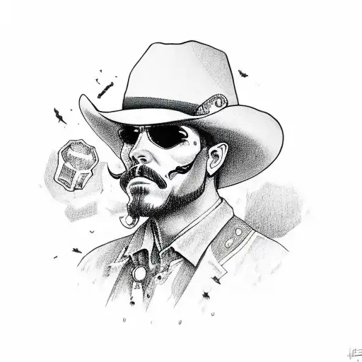 revolver with saying "I'm your huckleberry" tattoo design idea