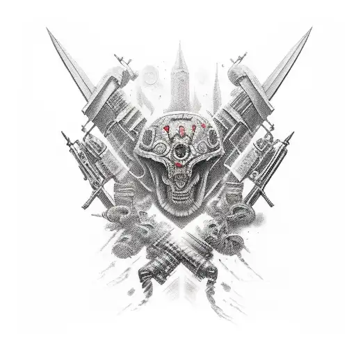 14 century war tattoo design idea