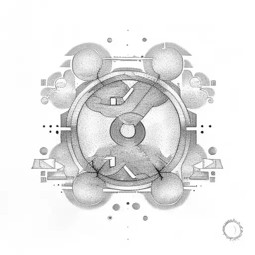 CIRCLE  WITH G,Y,N LETTERS tattoo design idea