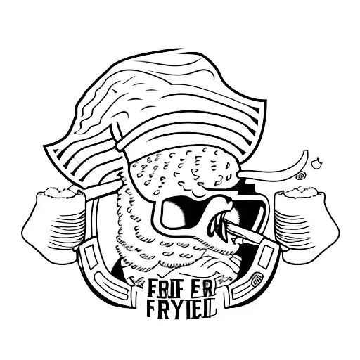 american football and beer that represent friendship  tattoo design idea