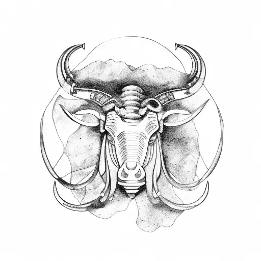 Taurus and Libra sign  tattoo design idea