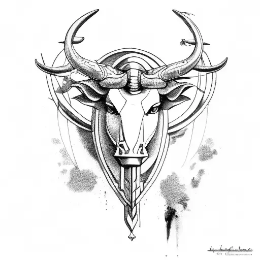 Taurus and Libra sign  tattoo design idea