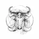 Taurus and Libra sign  tattoo design idea
