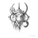 Taurus and Libra sign  tattoo design idea