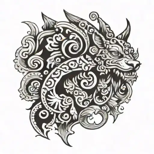 Hungary folklore creature tattoo design idea