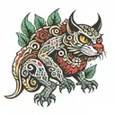 Hungary folklore creature tattoo design idea