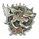 Hungary folklore creature tattoo design idea