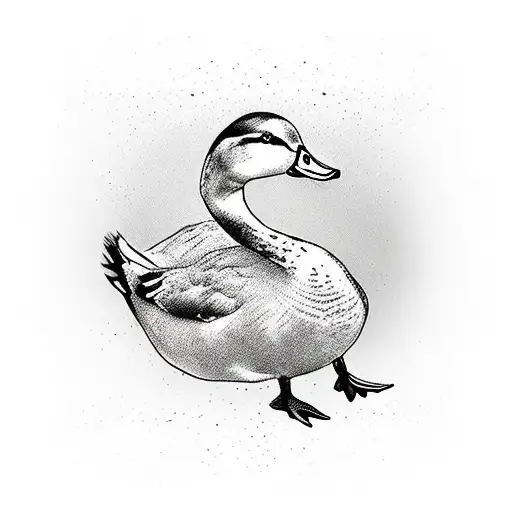 duck diving in whiskey glass tattoo design idea
