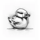 duck diving in whiskey glass tattoo design idea