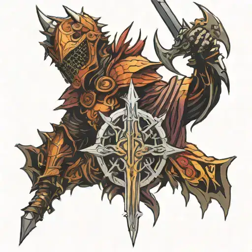 dark souls tattoo design idea