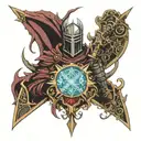 dark souls tattoo design idea