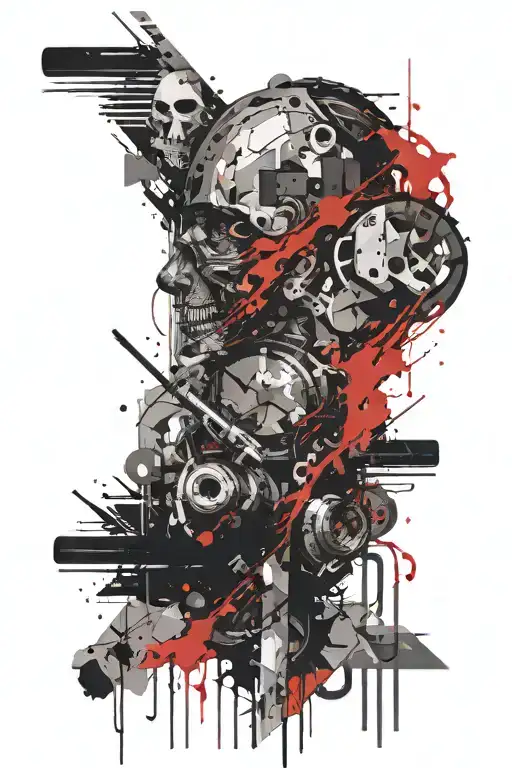 Anxiety Anger Silence scar tattoo design idea