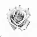 Realistic rose tattoo design idea