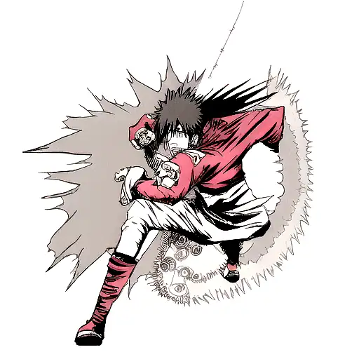 anime sleeve blend featuring chainsaw man, tokyo revengers, bleach, and pokemon tattoo design idea