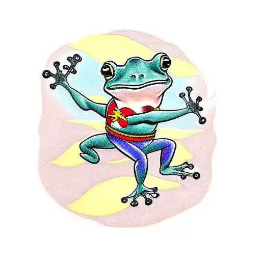 frog samurai tattoo design idea