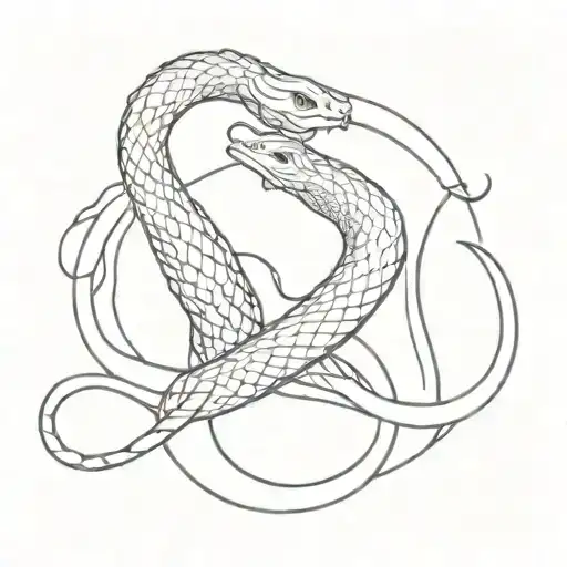 imagine a tattoo design that incorporates a snake, a dragon and an ox  tattoo design idea