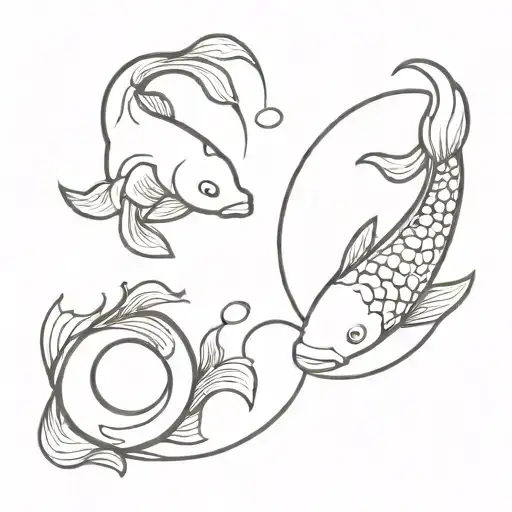 koi fish yin yang tattoo design idea